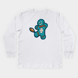 Miami Dolphins Gingerbread Man Kids Long Sleeve T-Shirt